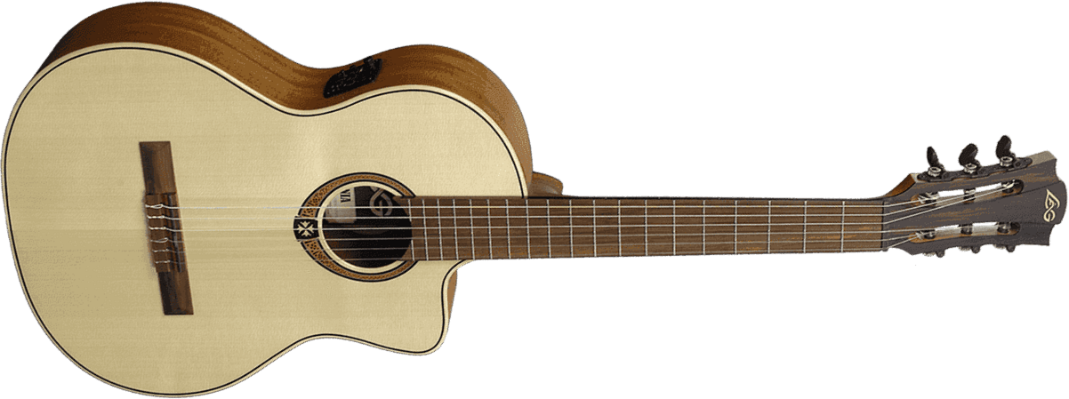 Lag Occitania Oc88ce 4/4 Cw Epicea Khaya Rw - Naturel Brillant - Klassieke gitaar 4/4 - Main picture