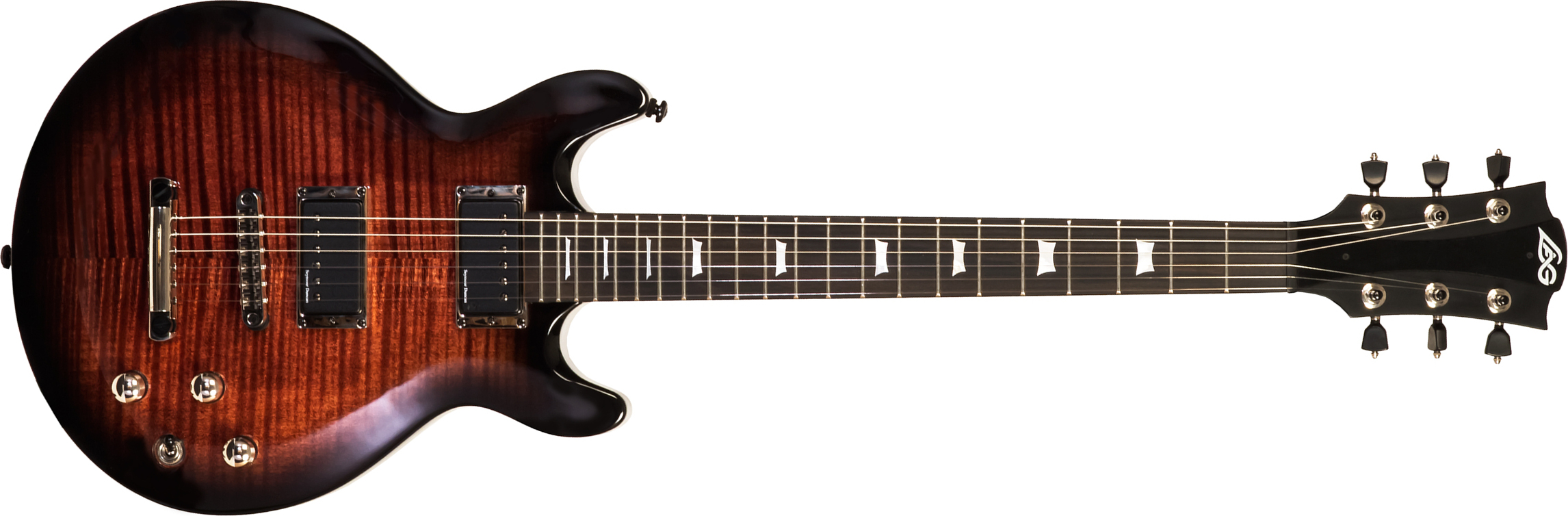 Lag Roxane R500 2h Seymour Duncan Ht Bw - Black Shadow - Guitarra eléctrica de doble corte. - Main picture