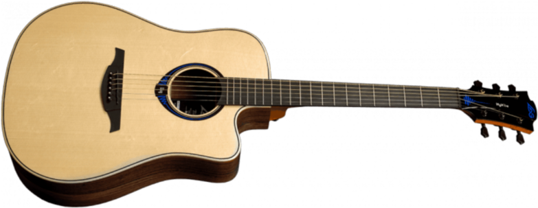 Lag Thv30dce Hyvibe Dreadnought Epicea/bocote Cw - Naturel - Elektro-akoestische gitaar - Main picture