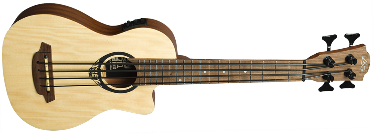 Lag Tkb150ce Mini Bass Tiki Cw Epicea Acajou +housse - Natural - Akoestische bas - Main picture