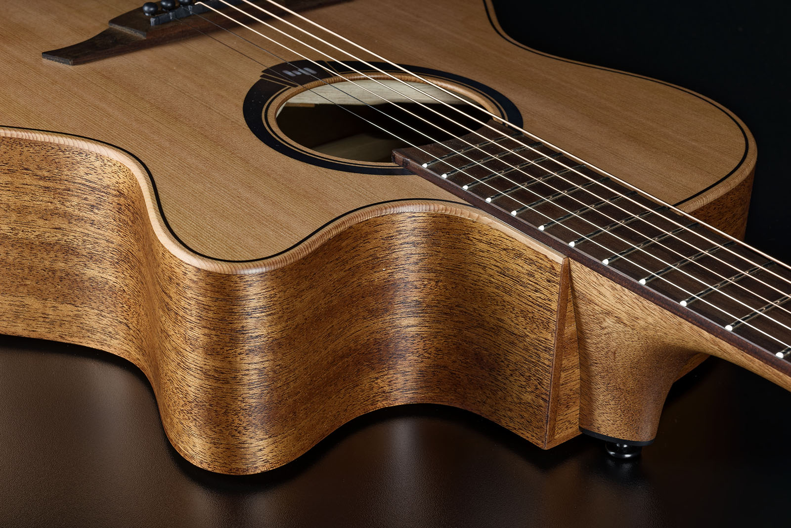 Lag Hv10ace Hyvibe H2 Auditorium Cw Cedre Khaya Bra - Natural - Folk gitaar - Variation 3
