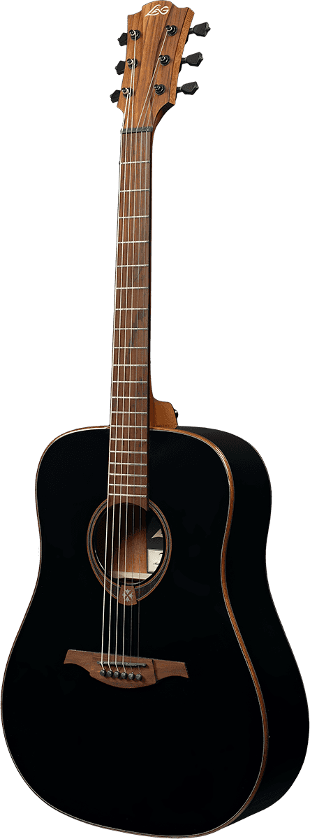 Lag T118d Tramontane Dreadnought Cedre Khaya - Black - Westerngitaar & electro - Variation 1