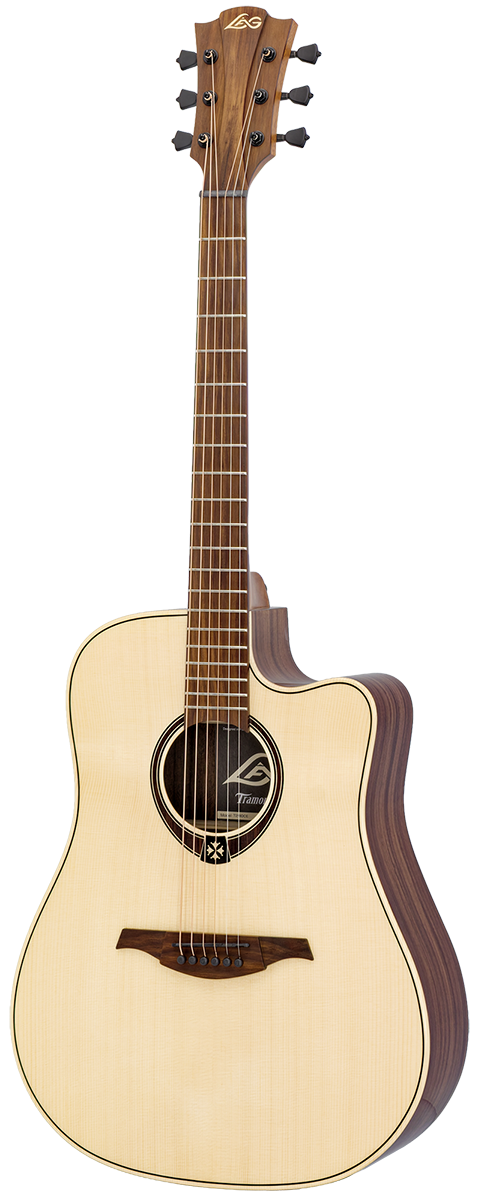 Lag T218 Dce Dreadnought Epicea Palissandre Br - Natural - Folk gitaar - Variation 1