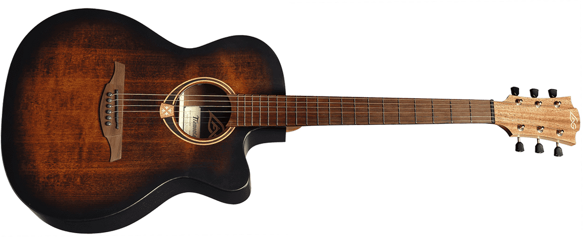 Lag T70ace Tramontane Auditorium Cw Epicea Sapele Bro - Black & Brown - Volksgitaar - Variation 1