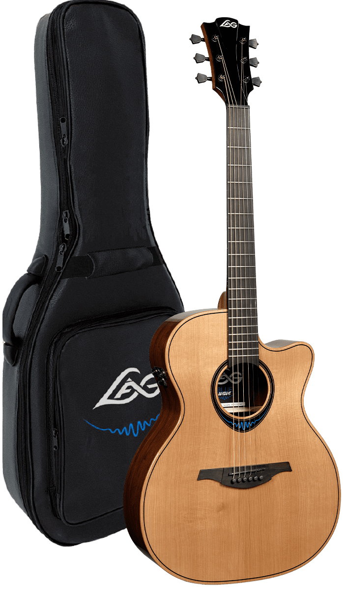 Lag Tbw2ace Bluewave 2 Auditorium Cw Cedre Palissandre Bkbr - Naturel - Elektro-akoestische gitaar - Variation 5