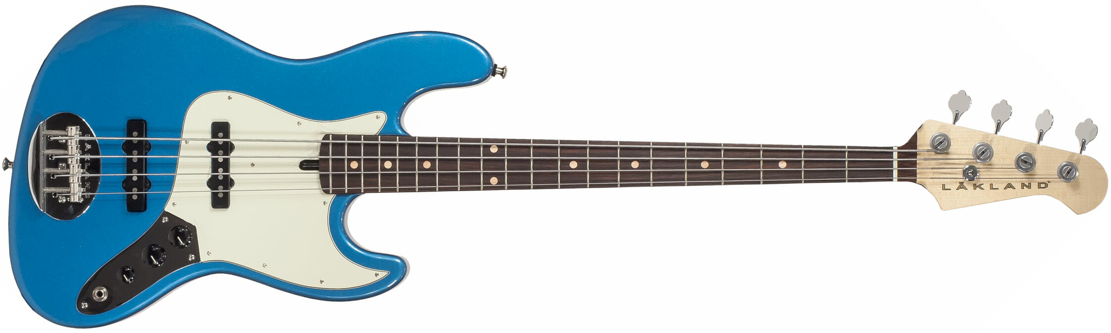Lakland Adam Clayton 44-60 Usa Signature Jazz Bass Rw - Lake Placid Blue - Solid body elektrische bas - Main picture