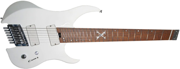 Legator Ghost G7fa 10th Anniv. Jap 7c Multiscale 2h Fishman Fluence Modern Ht Mn - Alpine White - Multi-scale gitaar - Main picture