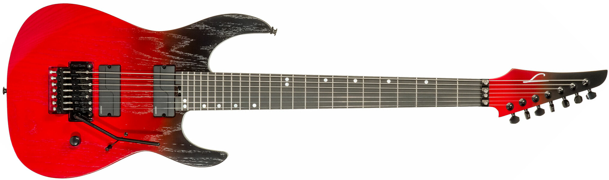 Legator Ninja N7fr 2h Fishman Fluence Modern Fr Eb - Crimson - 7-snarige elektrische gitaar - Main picture