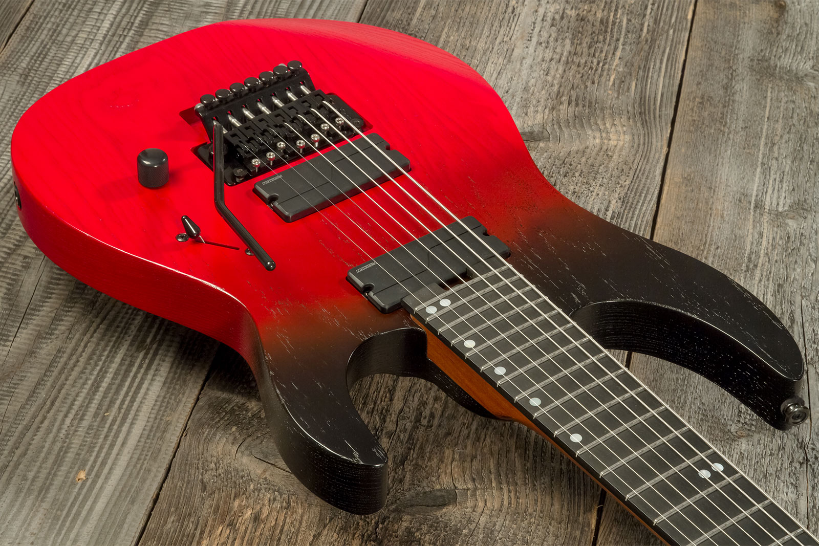 Legator Ninja N7fr 2h Fishman Fluence Modern Fr Eb - Crimson - 7-snarige elektrische gitaar - Variation 2