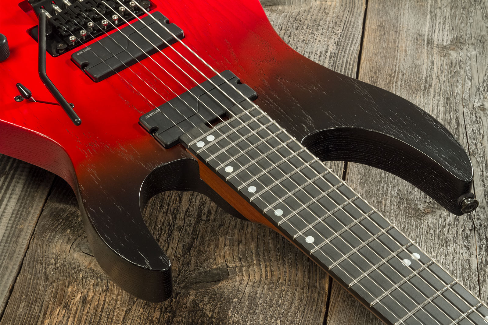 Legator Ninja N7fr 2h Fishman Fluence Modern Fr Eb - Crimson - 7-snarige elektrische gitaar - Variation 4