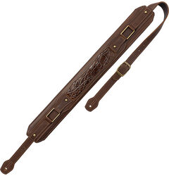 Gitaarriem Levy's Apex - Crazy horse leather, alligator design, 7,6 cm - Brown