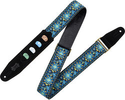 Gitaarriem Levy's 5 cm jacquard guitar strap with 4 pick holder - Design 04