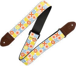 Gitaarriem Levy's Mid Century Modern Series - 5 cm polyester, Retro Flower