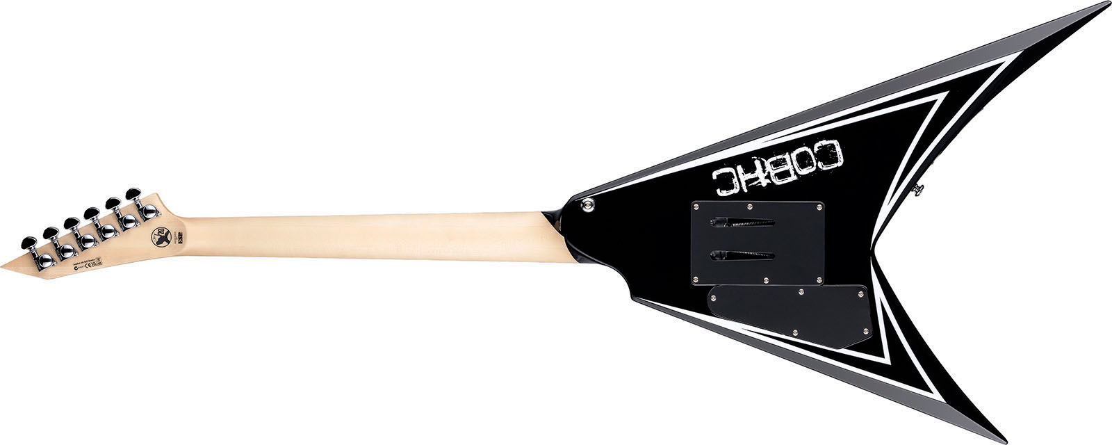 Ltd Alexi Laiho Sawtooth Se 20th Ann. Signature 1h Fr Eb - Black With White Bevels - Metal elektrische gitaar - Variation 1