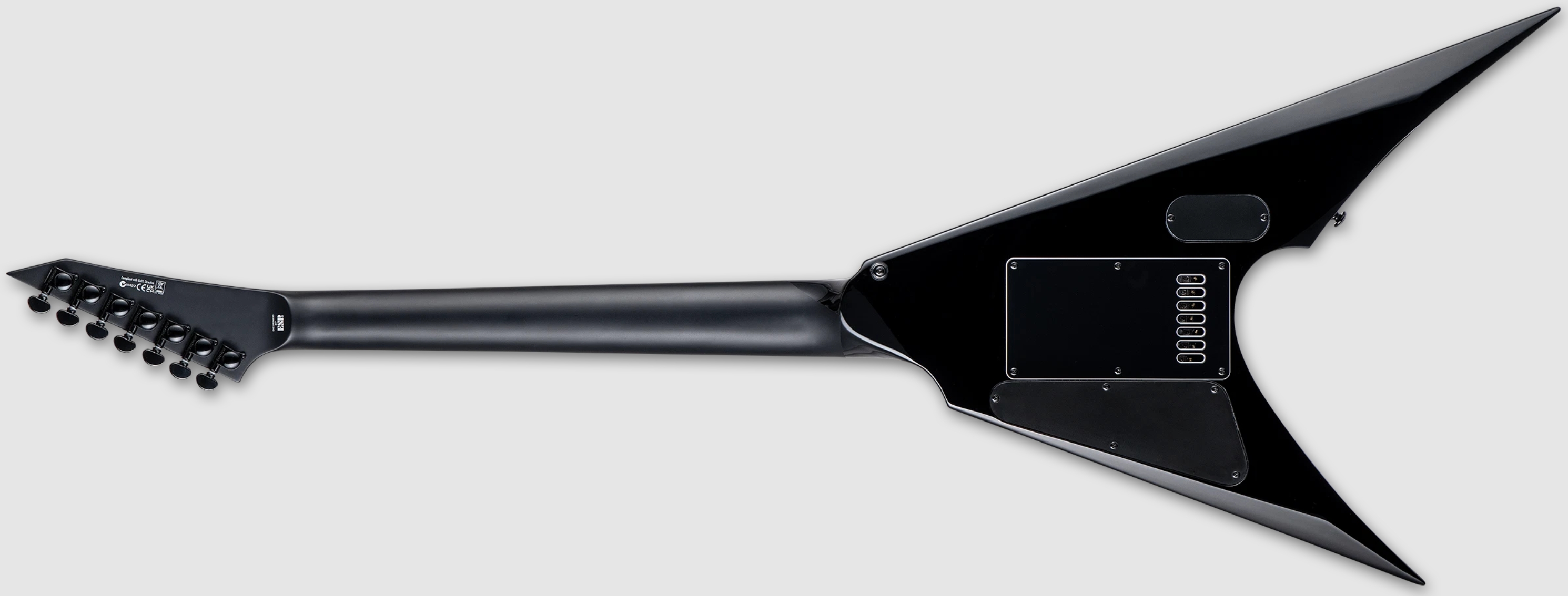 Ltd Arrow 1007 Baritone Evertune 7c 2h Fishman Fluence Ht Eb - Black - Bariton elektrische gitaar - Variation 2