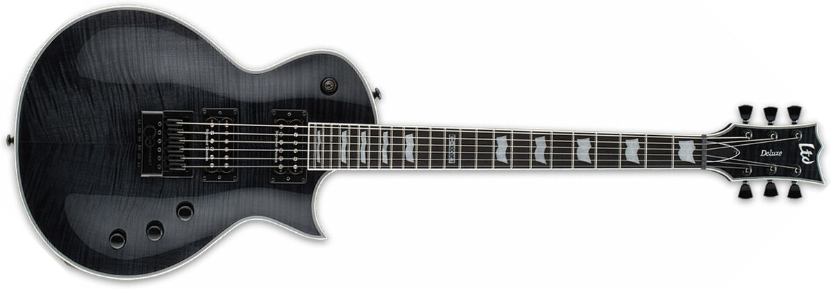 Ltd Ec-1000 Evertune Hh Seymour Duncan Ht Eb - See Thru Black - Enkel gesneden elektrische gitaar - Main picture