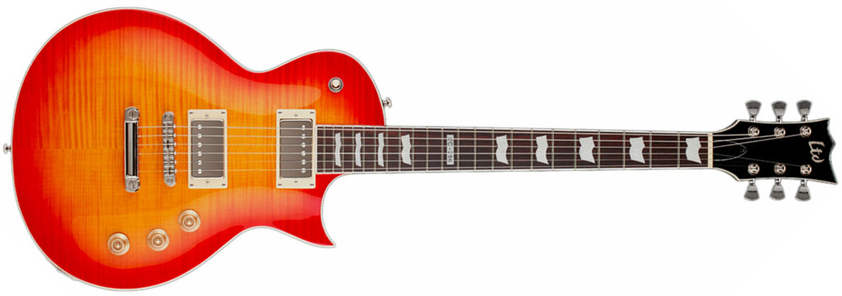 Ltd Ec-256fm Hh Ht Rw - Cherry Sunburst - Enkel gesneden elektrische gitaar - Main picture