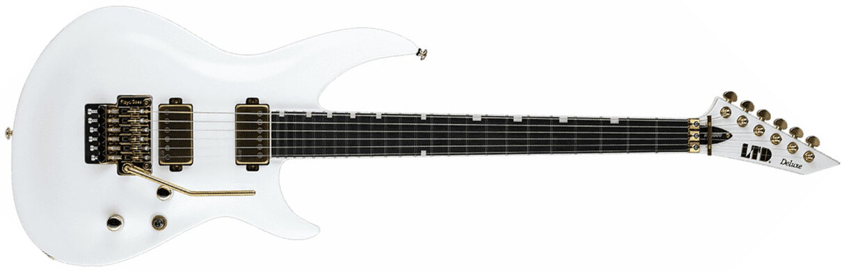 Ltd H3-1000fr Hh Emg Fr Eb - Snow White - Elektrische gitaar in Str-vorm - Main picture