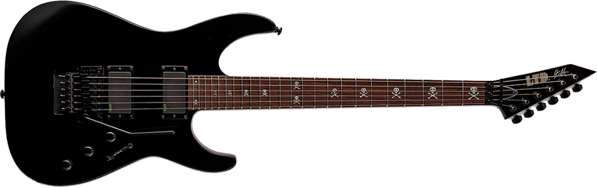 Ltd Kirk Hammett Kh602 Signature 2h Emg Fr Eb - Black - Metal elektrische gitaar - Main picture