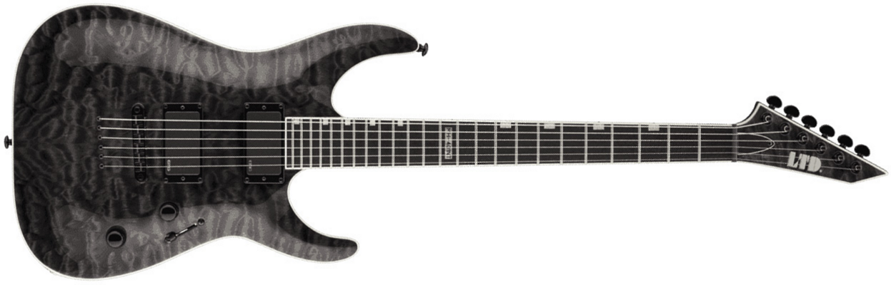 Ltd Mh-401nt Emg - See Thru Black - Elektrische gitaar in Str-vorm - Main picture