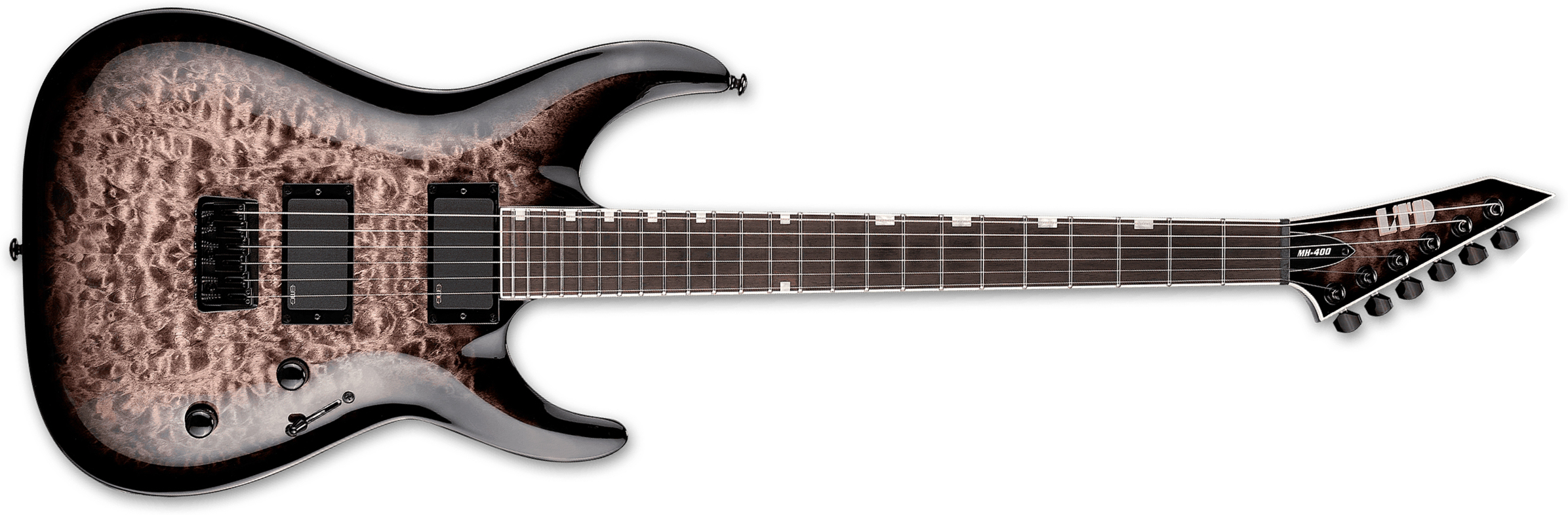 Ltd Mh400 Qm 2h Emg Ht Rw - See Through Black Sunburst - Elektrische gitaar in Strat vorm - Main picture