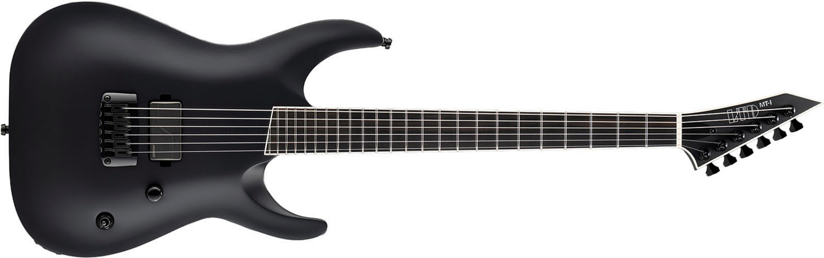 Ltd Mick Thomson Mti Signature 1h Ht Eb - Black Satin - Kenmerkende elektrische gitaar - Main picture