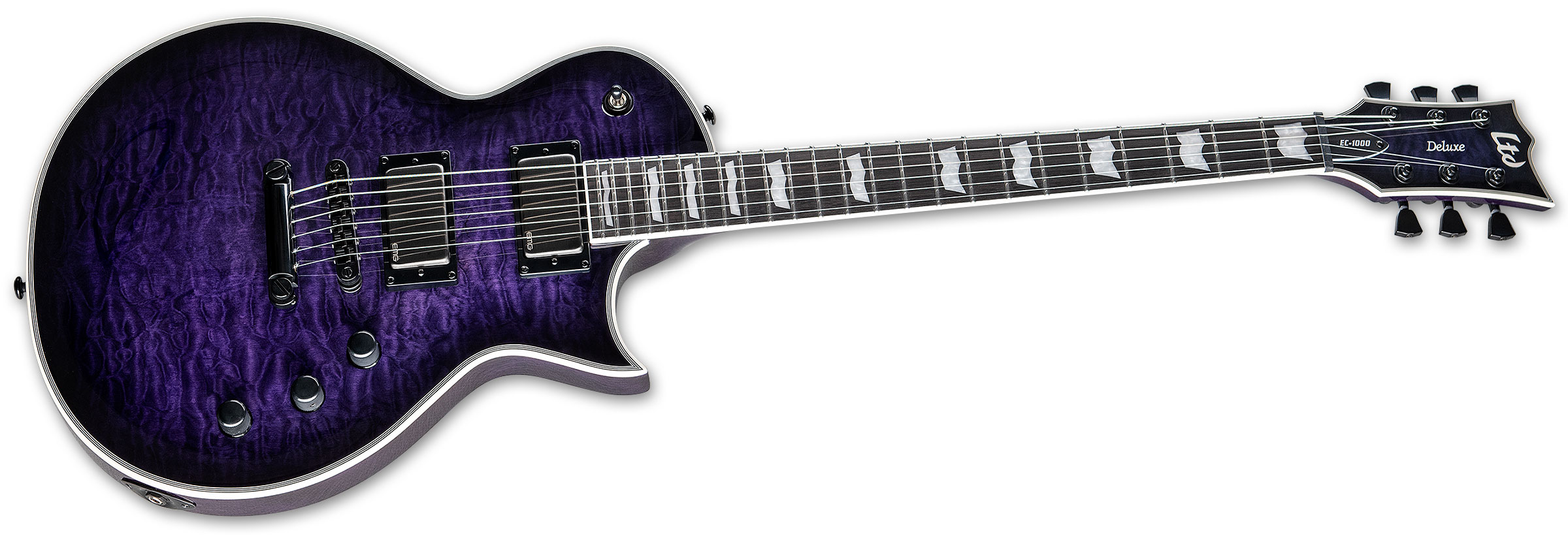 Ltd Ec-1000 Hh Ht Emg Eb - See Thru Purple Sunburst - Enkel gesneden elektrische gitaar - Variation 1