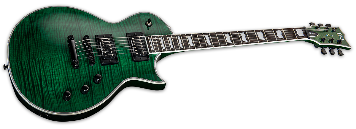 Ltd Ec-1000 Hh Seymour Duncan Ht Eb - See Thru Green - Enkel gesneden elektrische gitaar - Variation 1
