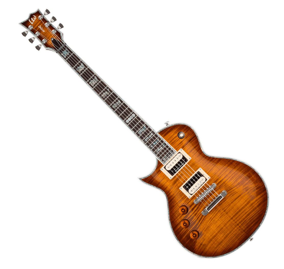 Ltd Ec-1000 Lh Gaucher Seymour Duncan - Amber Sunburst - Linkshandige elektrische gitaar - Variation 3