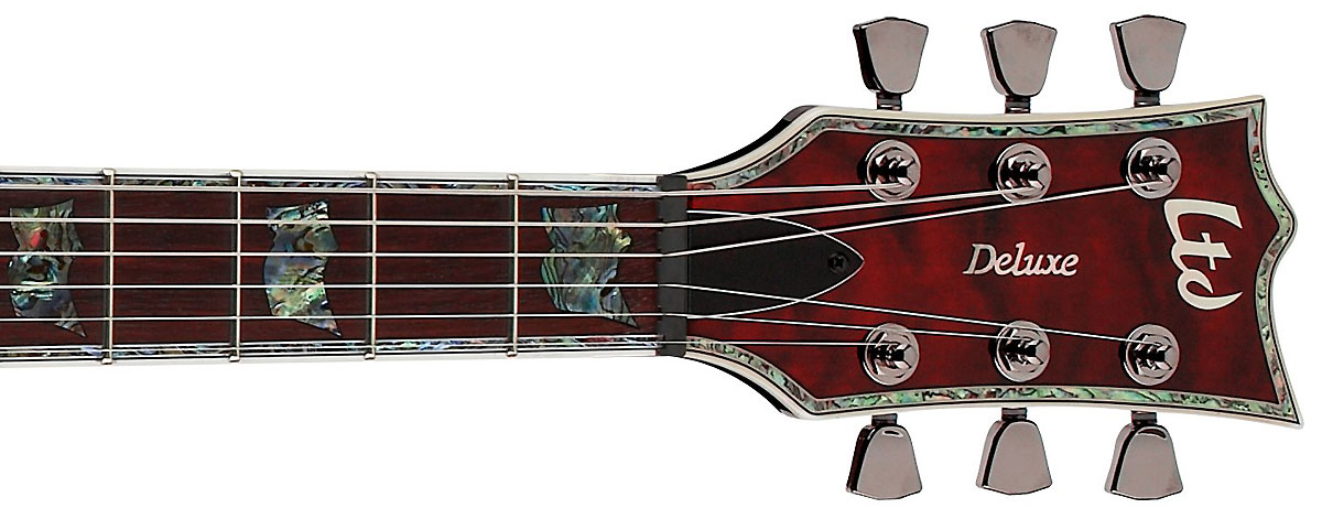 Ltd Ec-1000qm Emg Deluxe - See Thru Black Cherry - Enkel gesneden elektrische gitaar - Variation 3