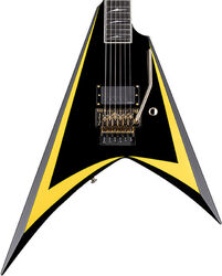 Metal elektrische gitaar Ltd Alexi Laiho Arrowhead SE 20th Anniversary - Black with Yellow Bevels