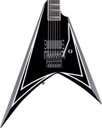 Metal elektrische gitaar Ltd Alexi Laiho Sawtooth SE 20th Anniversary - Black With White Bevels