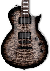 Single cut gitaar  Ltd EC-400QM - See Through Black Sunburst