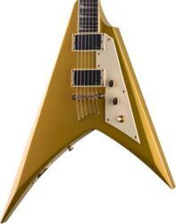 Metalen elektrische gitaar Ltd Kirk Hammett KH-V 602 - Metallic gold