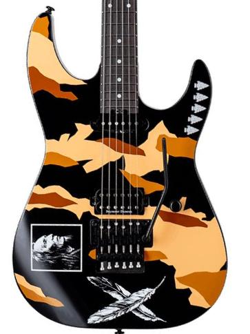 Kenmerkende elektrische gitaar Ltd George Lynch Desert Eagle - Black w/ custom graphic