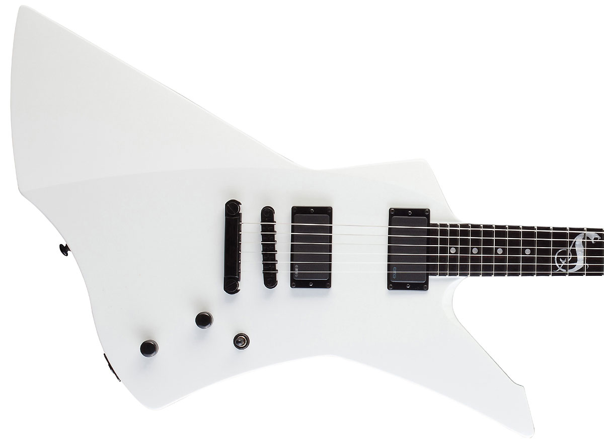 Ltd James Hetfield Snakebyte Emg - Snow White - Metalen elektrische gitaar - Variation 2