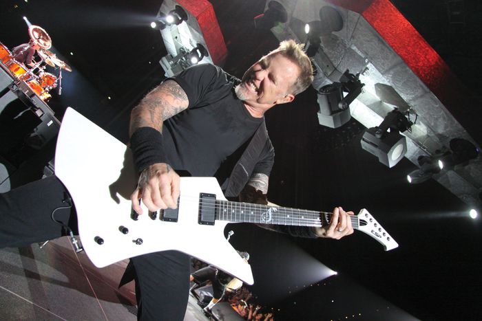 Ltd James Hetfield Snakebyte Emg - Snow White - Metalen elektrische gitaar - Variation 4