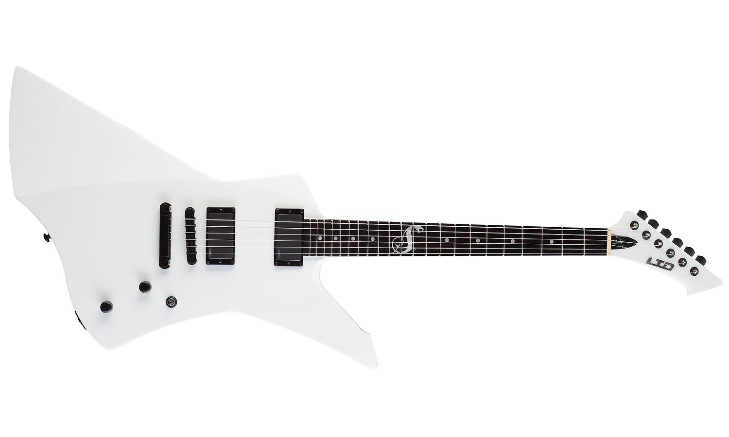 Ltd James Hetfield Snakebyte Emg - Snow White - Metalen elektrische gitaar - Variation 1
