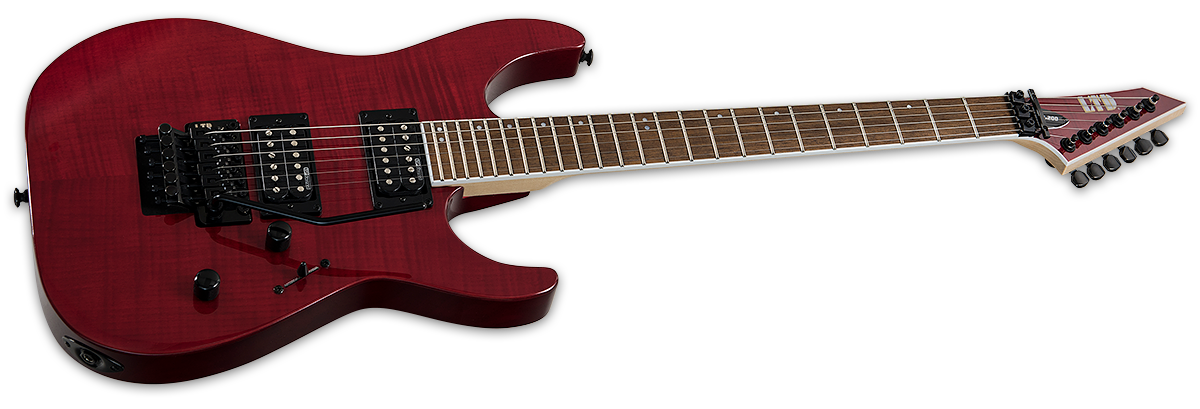 Ltd M-200fm Hh Fr Jat - See Thru Red - Elektrische gitaar in Str-vorm - Variation 1