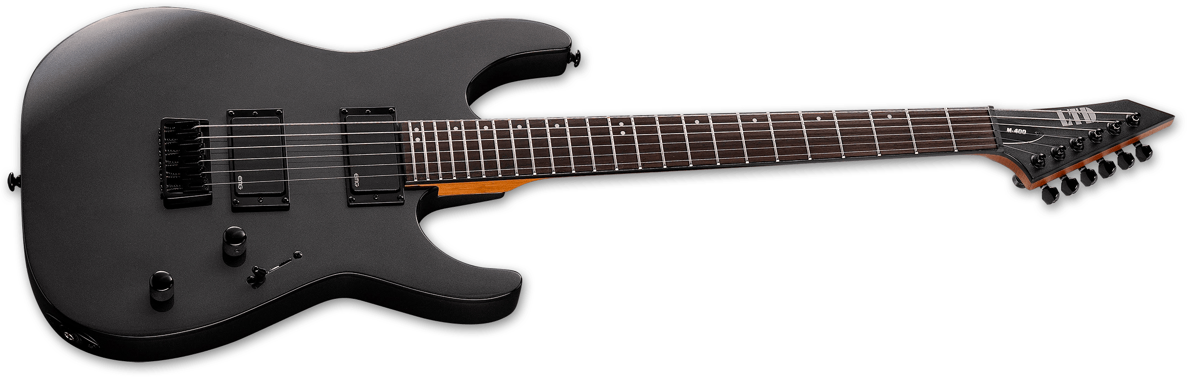 Ltd M400ht 2h Emg Ht Rw - Charcoal Metallic - Elektrische gitaar in Strat vorm - Variation 1