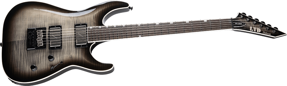 Ltd Mh-1000 Deluxe Evertune Fishman Hh Eb - Charcoal Burst - Metalen elektrische gitaar - Variation 2