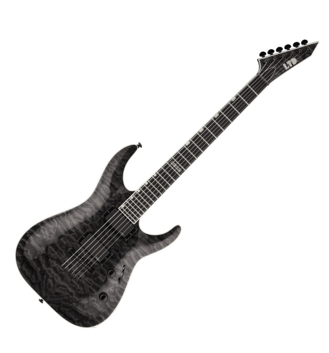 Ltd Mh-401nt Emg - See Thru Black - Elektrische gitaar in Str-vorm - Variation 5
