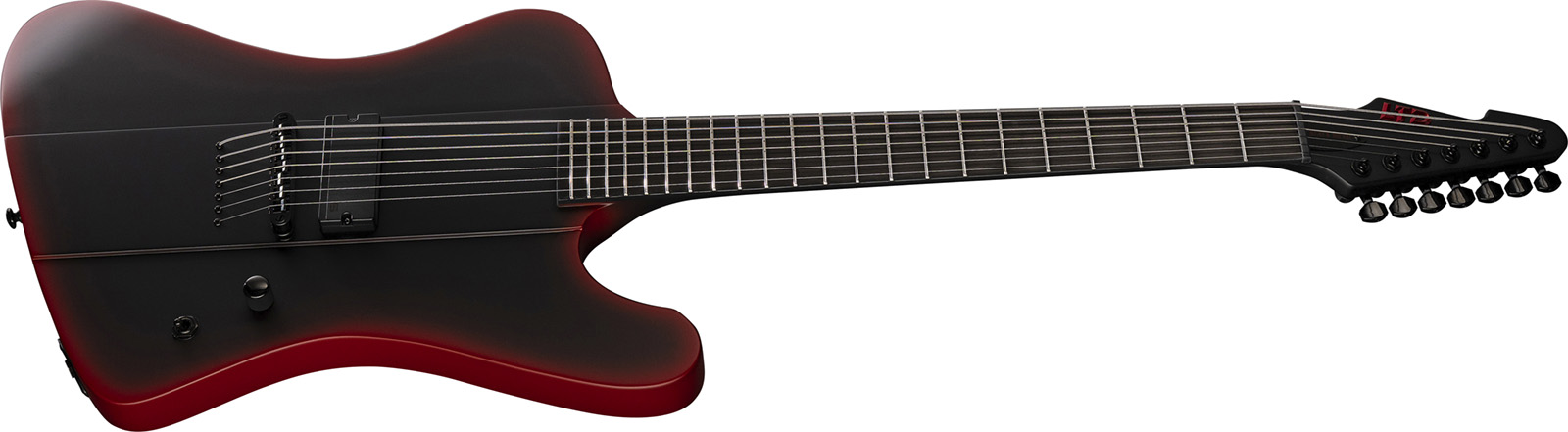 Ltd Phx-7 Baritone Black Metal Series 7-cordes  Ht 1h Eb - Black Red Burst Satin - Metal elektrische gitaar - Variation 2