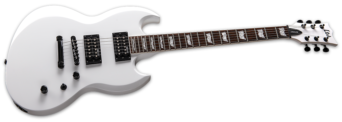 Ltd Viper-256 2h Ht Jat - Snow White - Guitarra eléctrica de doble corte. - Variation 1