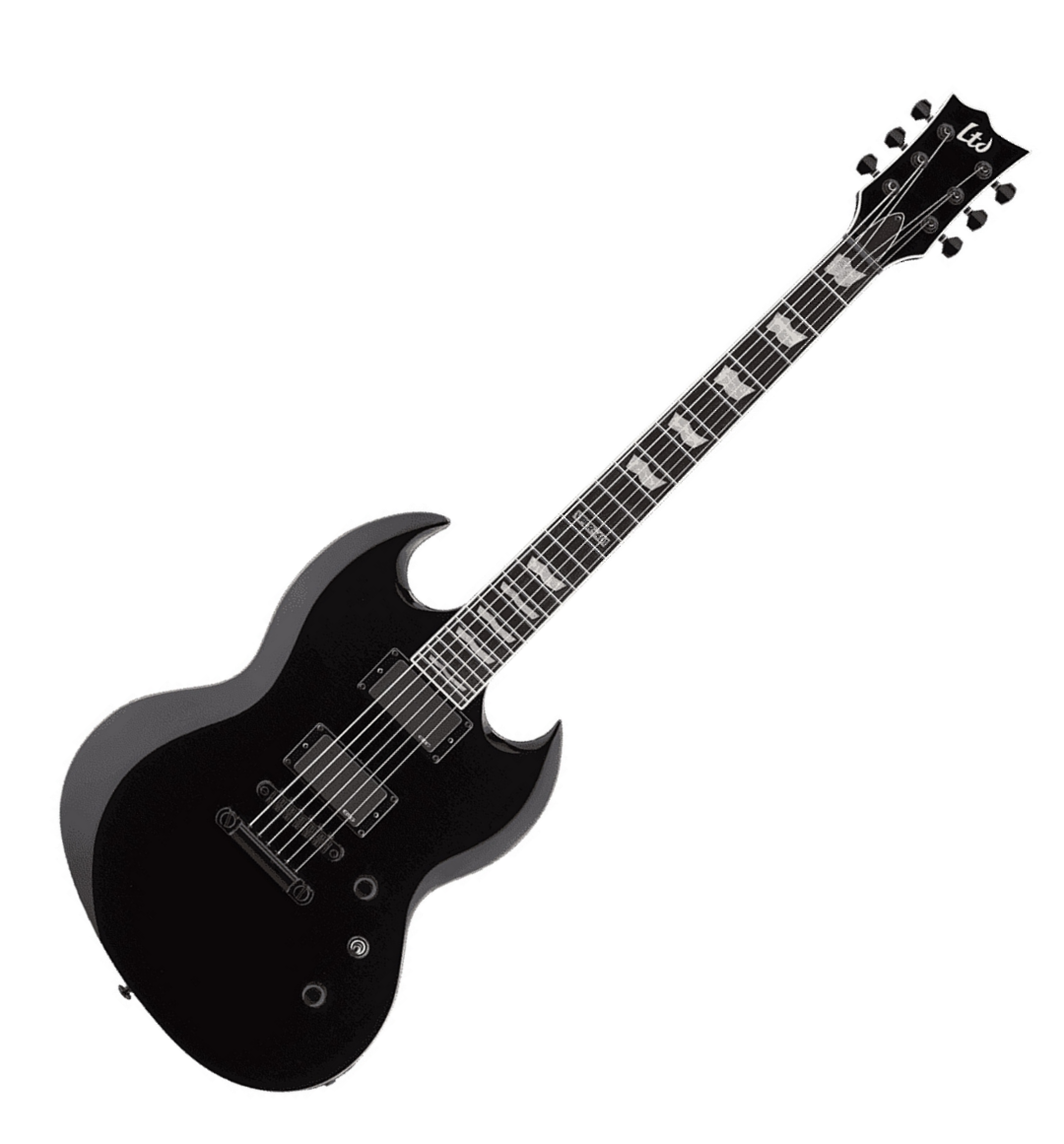 Ltd Viper-401 Hh Emg Ht Rw - Black - Guitarra eléctrica de doble corte. - Variation 3