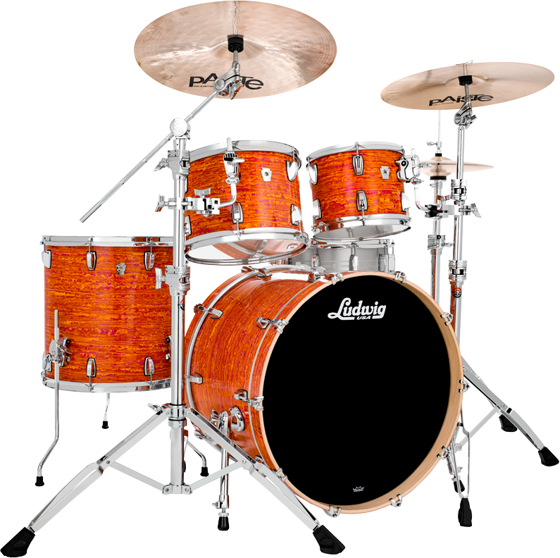 Ludwig Keystone X - 4 FÛts - Mod Orange - Standaard drumstel - Main picture