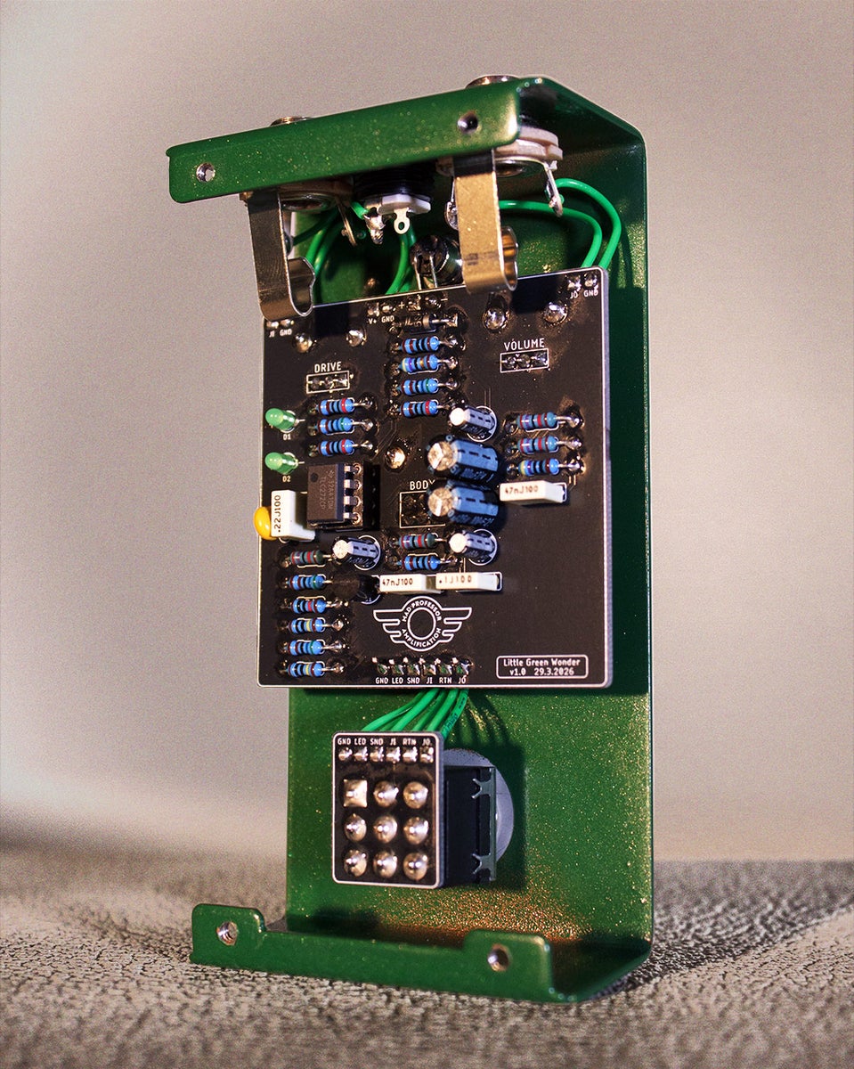 Mad Professor Little Green Wonder Overdrive Handwired - Overdrive/Distortion/fuzz effectpedaal - Variation 1