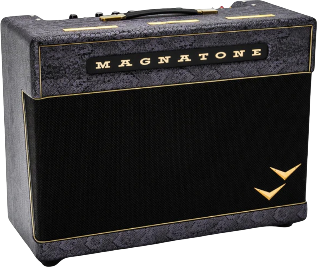 Magnatone Slash Super Fifty-nine M80 212 Combo Signature 45w El84 2x12 Purple Python - Combo voor elektrische gitaar - Main picture