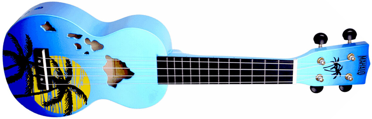 Mahalo Md1habub Soprano Designer +housse - HawaÏ Blue Burst - Ukulele - Main picture