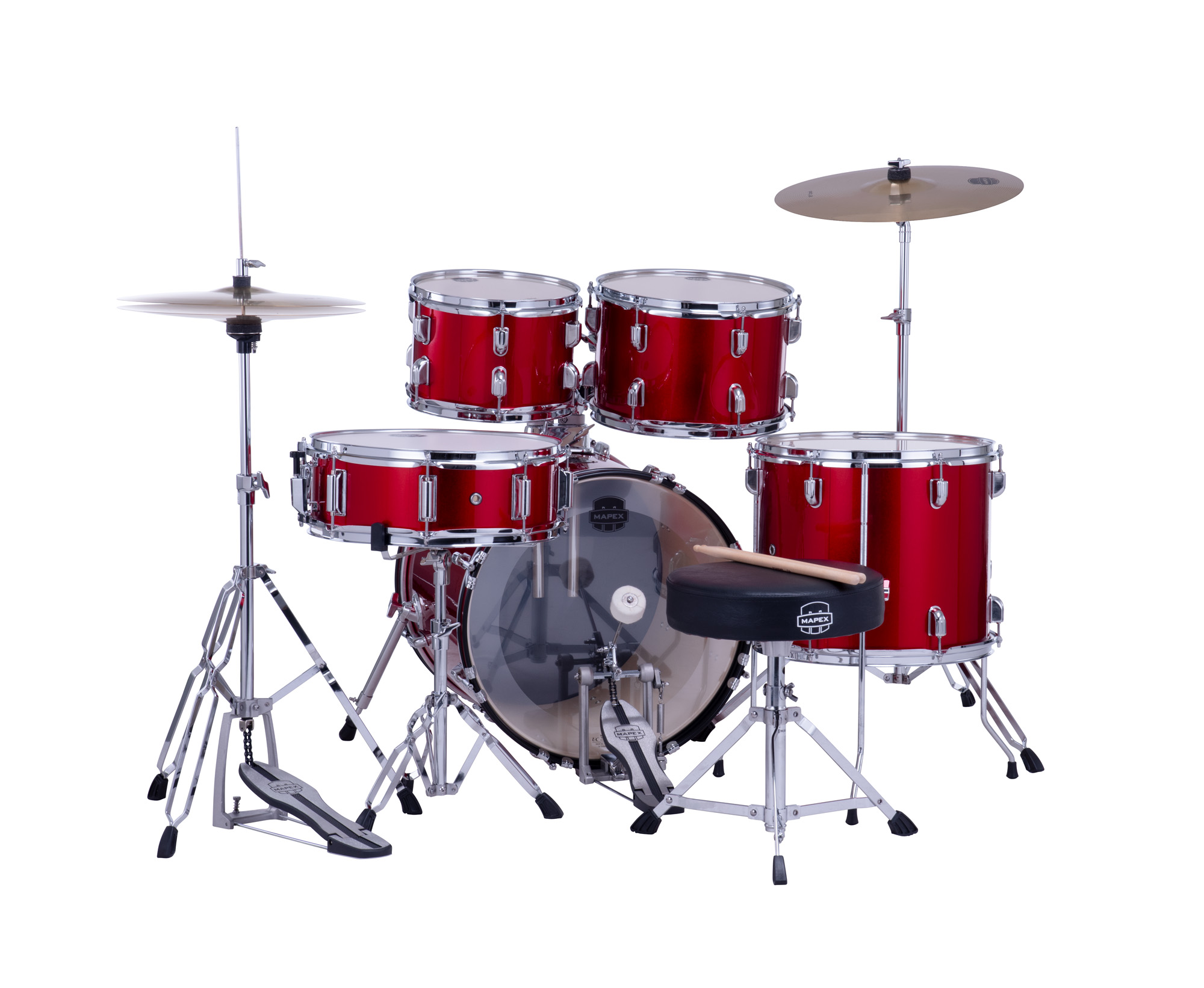 Mapex Comet 18 Jazz Junior Kit - 5 FÛts - Infra Red - Junior drumstel - Variation 2